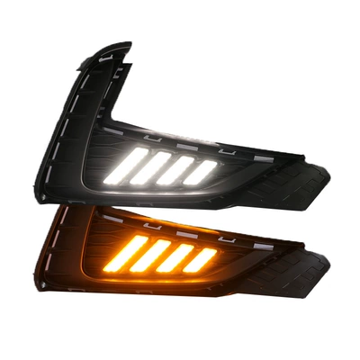 lights, dynamic turn signal lights, Gündüz işıqları - mustang-style-dual-color-flowing-scan-daytime-running-lightspair
