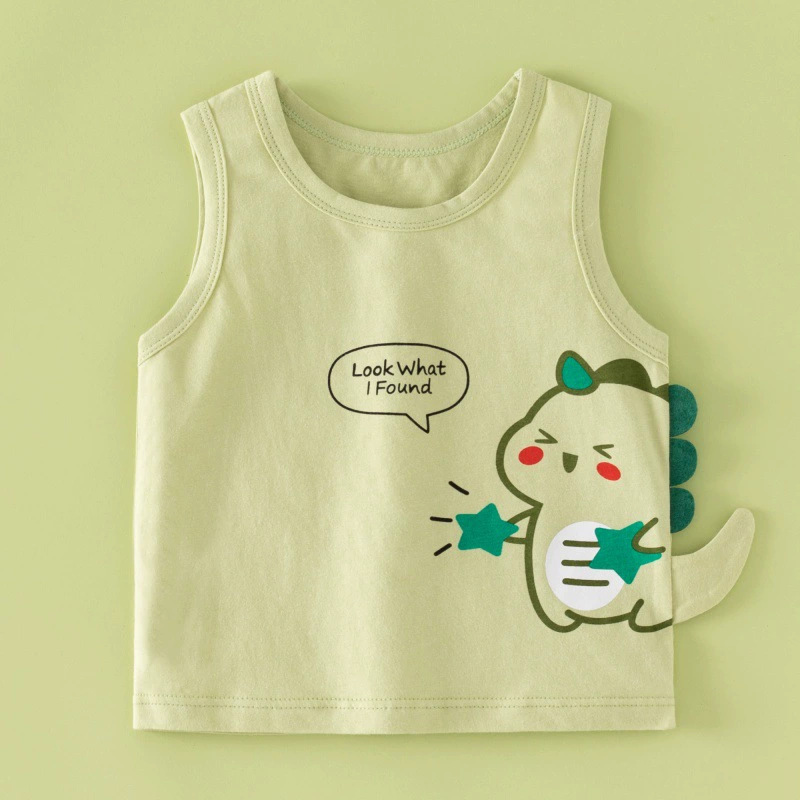 Baby vest bottoming shirt summer cotton thin children's vest sleeveless boys bottoming summer cross-border exclusive