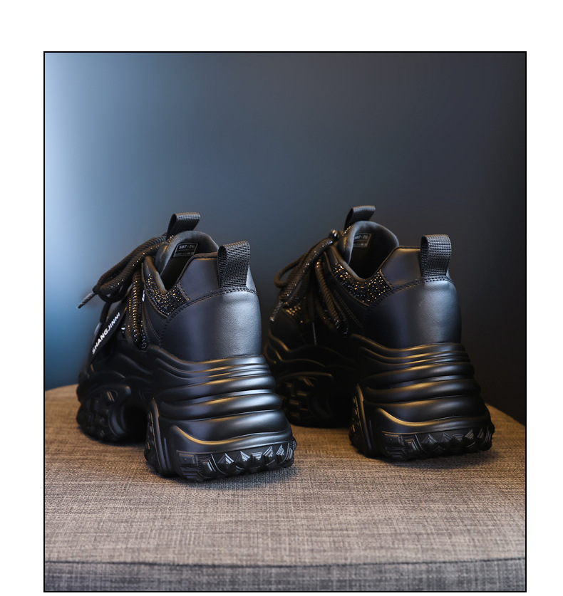 Giày sneaker nữ đế dày tăng chiều cao phong cách bánh xốp — Màu be chi tiết 22