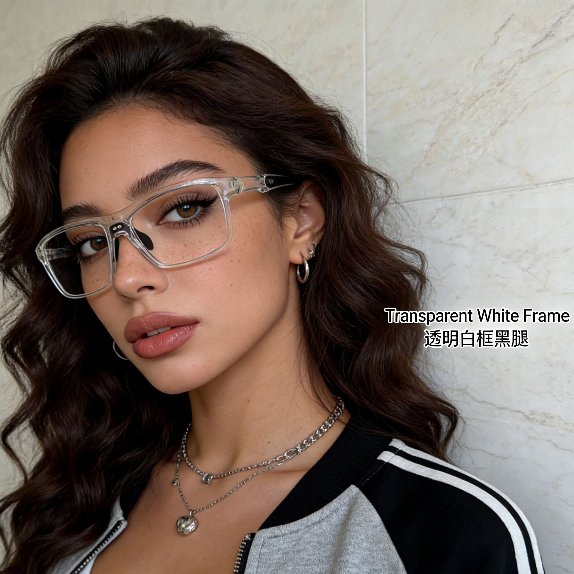Marco de gafas deportivas colección TR90 anti-deslizante para hombres y mujeres, gafas de luz plana, gafas juveniles anti-luz azul