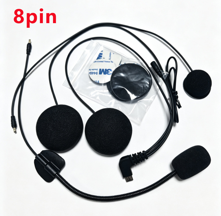 5-pin/8-pin interface dedicated motorcycle helmet Bluetooth headset with high-definition sound quality and noise reduction helmet intercom headset