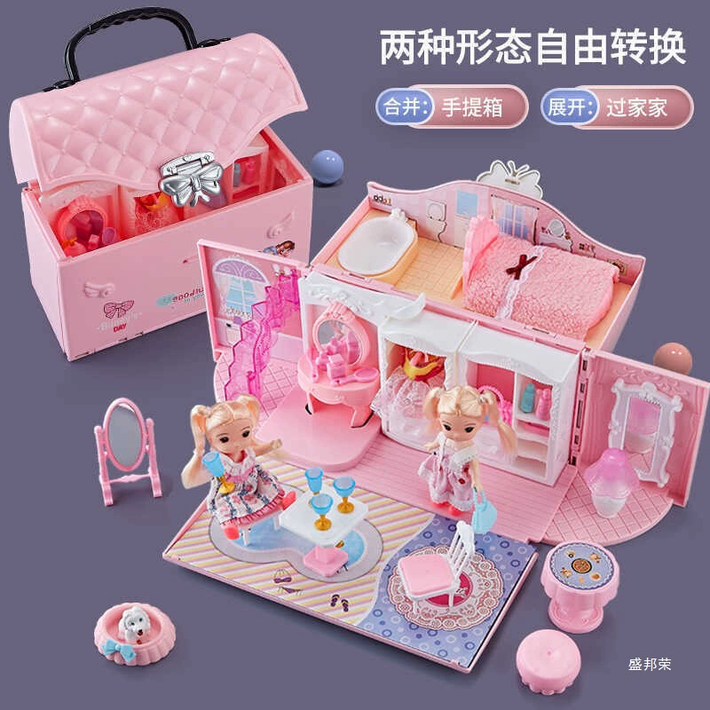 Family toy, castle for bedroom, doll house for princess, set, Birthday gift, 6 years