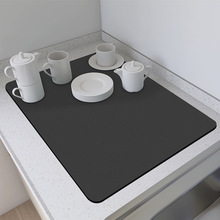 厨房吧台台面纯色沥水垫杯碗盘干燥垫茶台洗手台硅藻泥吸水隔热垫