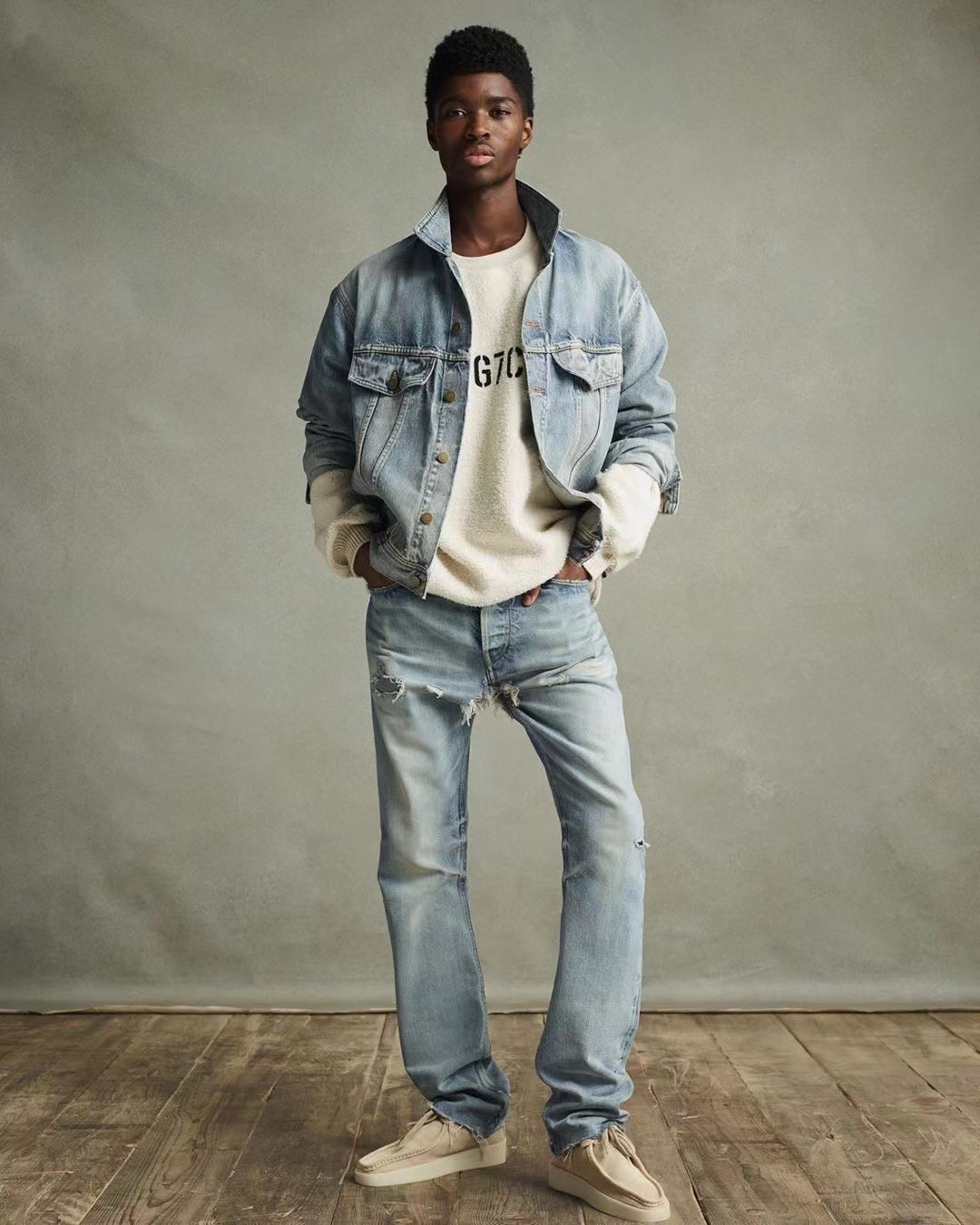Men's Clothing heavy washed distressed denim jacket for men and women bf hip hop high street loose coat jacket_viptrois.com