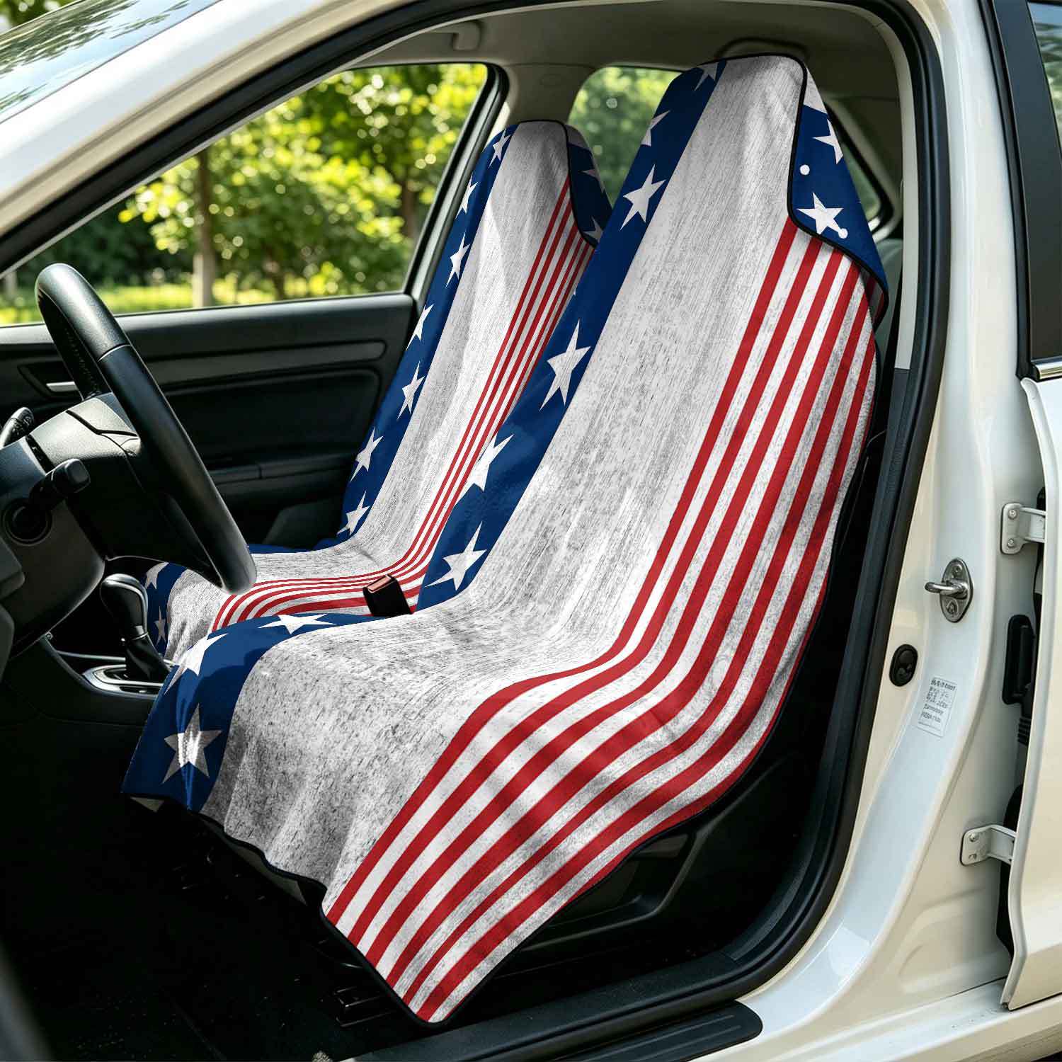 2-piece dual-use car seat cover, ultra-fine fiber, can be used as a beach towel, printed car protective seat cover 13