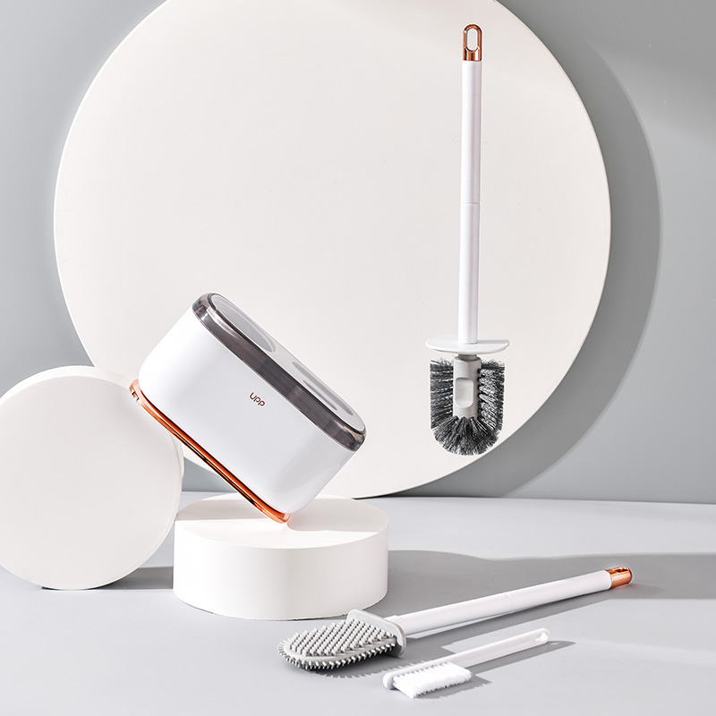 2023 nuevo cepillo de inodoro colgante de pared traje de cepillo de inodoro hogar sin ángulo muerto artefacto de limpieza de inodoro tres en uno