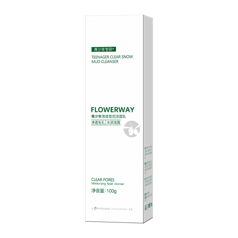 FLOWERWAY ユース クリア スノーマッド クレンザー ディープ クレンジング フェイシャル クレンザー マイルド オイル コントロール 締め付け感なし|undefined