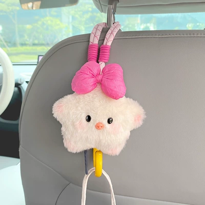 and trash bin 2-in-1 cute star — Car tissue box/set - bowknot-star-pigsingle-hook