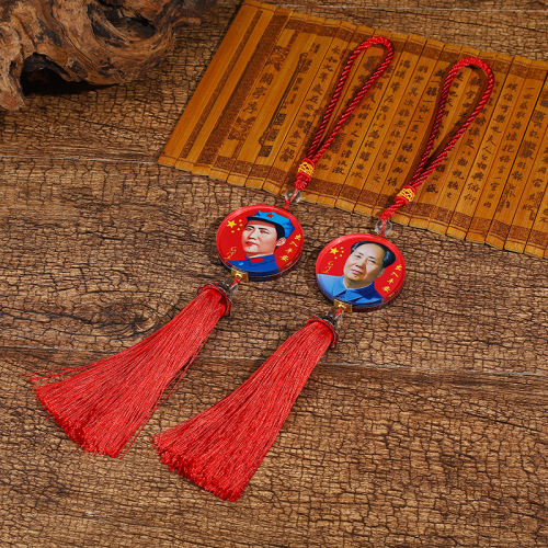 Chinese-style dual-image car ornament crystal car interior hanger rearview mirror pendant peace blessing charm