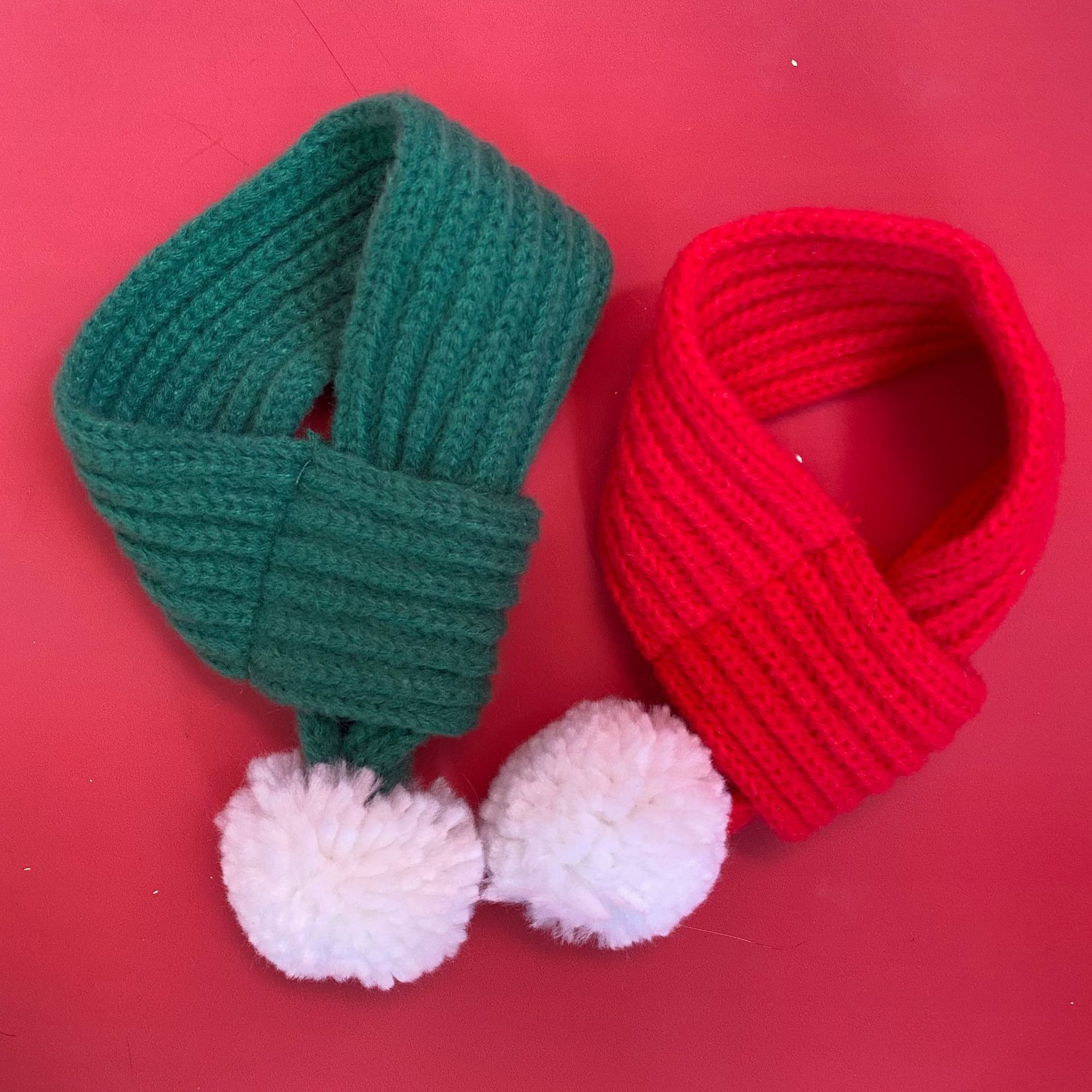 Gato collar bufanda perro bufanda Navidad saliva Toalla de punto lana tejida a mano cuello joyería transfronteriza