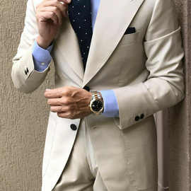 商务男式西装宽峰翻领正式办公室派对新郎燕尾服定制	 mens suits