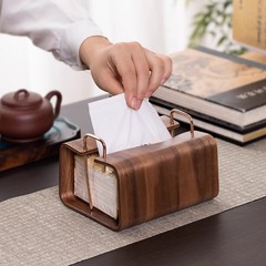 胡桃木纸巾盒客厅高档轻奢高级感茶几餐桌桌面卧室床头抽纸盒家用