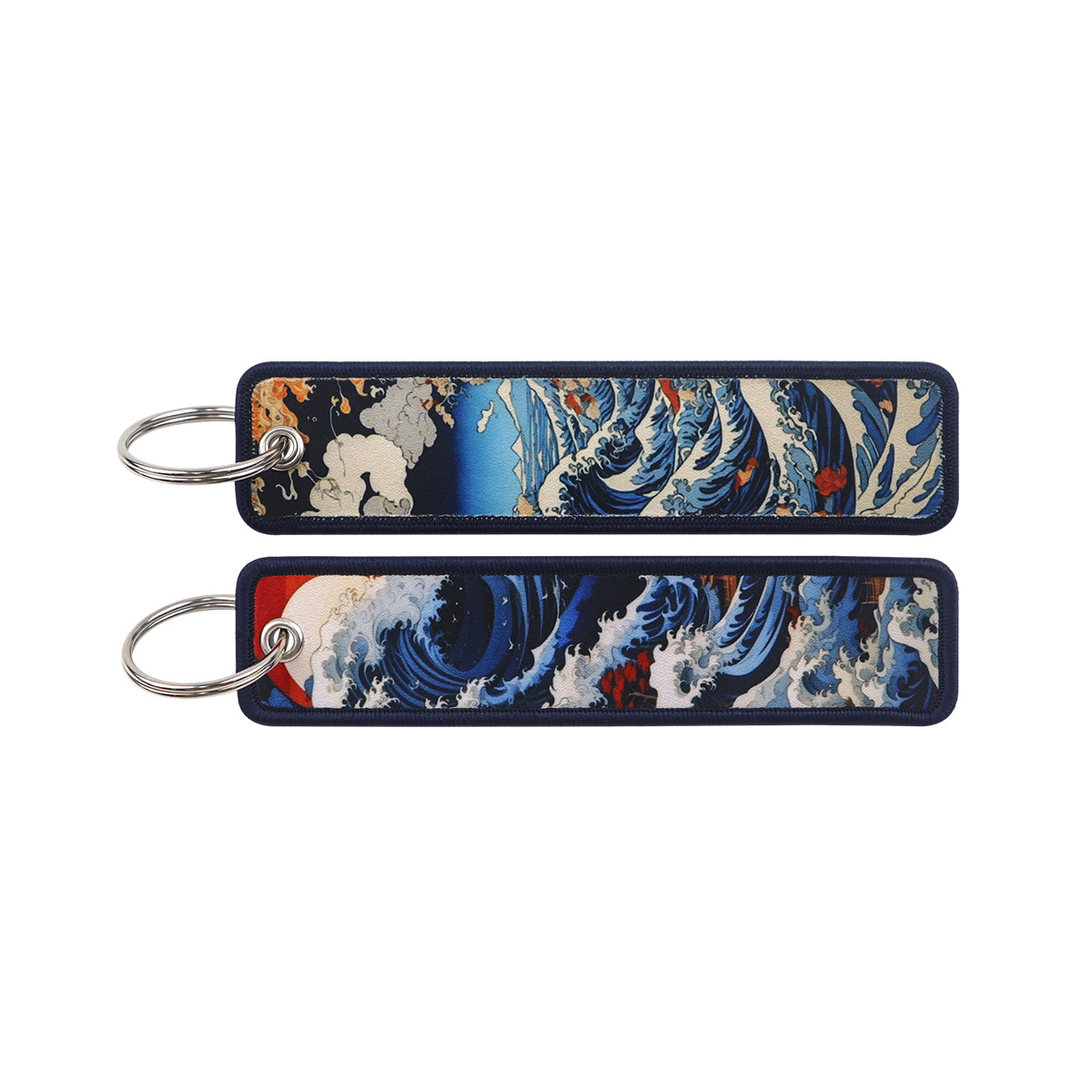 日本式の波の荷印の鍵は錦鯉の掛け物の国風の仙鶴の学生の証明書を掛けて布芸のキーホルダーの部品を飾ります。