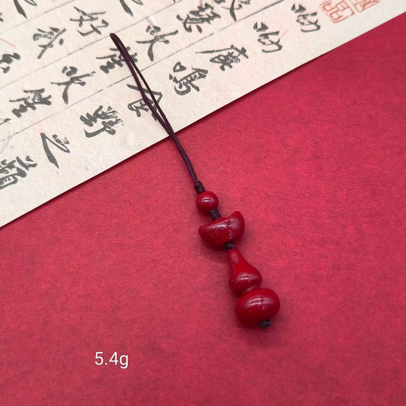 高含量朱砂紫金砂平安扣福袋招财猫莲花佛公手机链钥匙扣批发|undefined