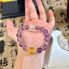 Ziqidonglai ブレスレット Xiaohongshu 同じスタイル模造アメジストデザインブレスレットエスニック文化創造ブレスレットギフト女性のための