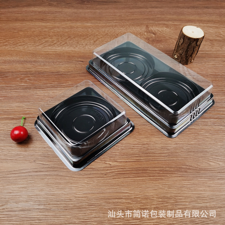 Caja de embalaje de rosquilla 50g dos piezas de espesor bolsa de hilo de carne seca transparente de una sola pieza caja de embalaje de la ampolla caja completa al por mayor