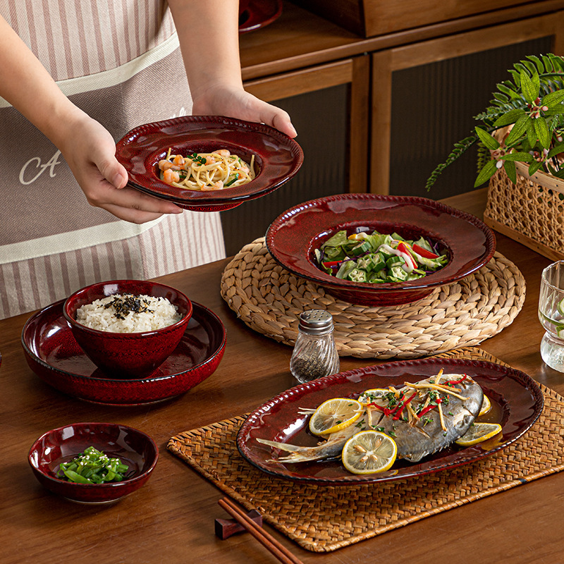 镁烧 陶瓷超好看盘子in风艺术盘子商用餐饮家用2025新款7.5寸菜盘|undefined