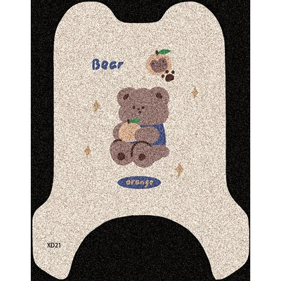 Xiaodao Dessert Wisdom Chinese Style: Electric vehicle foot mat - orange-bear