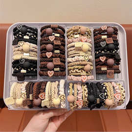 高弹力马尾发绳耐用大肠发圈高级感头绳女生扎头皮筋头饰皮套发饰