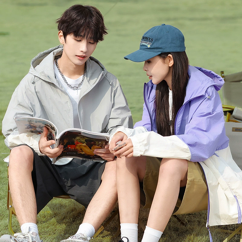 Ледяной шелк солнцезащитный крем женский летний анти-ультрафиолетовый дышащий свободный солнцезащитный крем с капюшоном Мужская спортивная кожа куртка