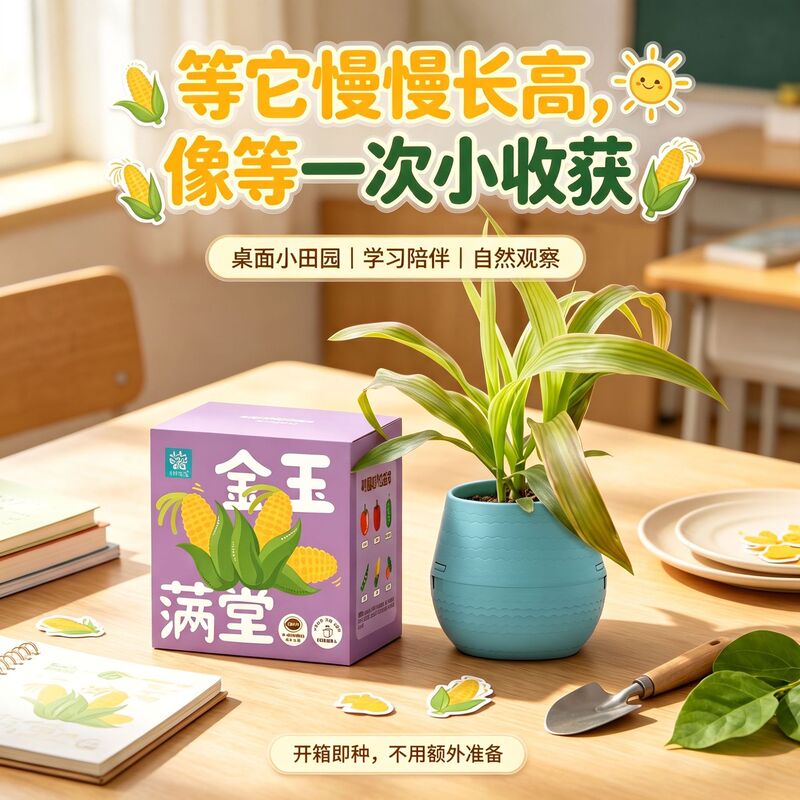 Kindergarten potted plant blind box, corn planting potted plant, small gift of canned plant flower seeds for elementary school students