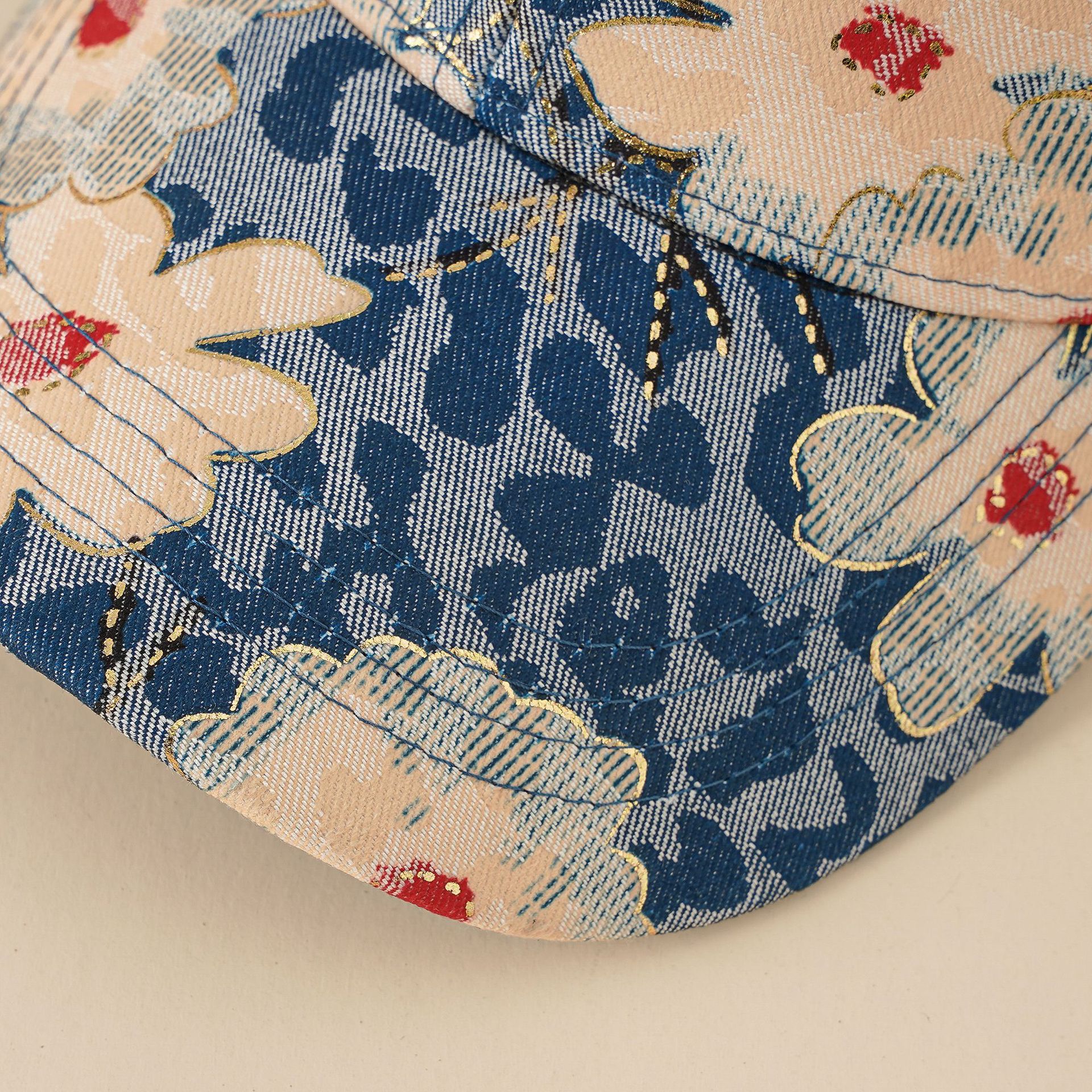 Sombrero de mujer nueva moda verano estilo coreano color mezclado flor gorra de béisbol Moda Mujer Viaje a prueba de sol gorra de moda