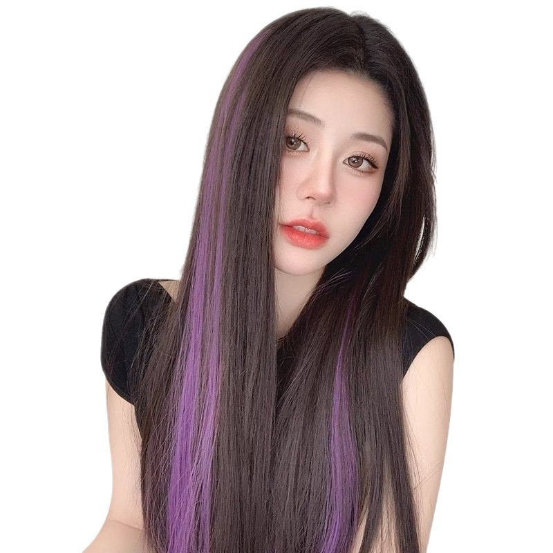 Piezas de tinte de orejas, pelucas de cabello largo, pelucas de color de una pieza, extensión de cabello invisible de simulación natural