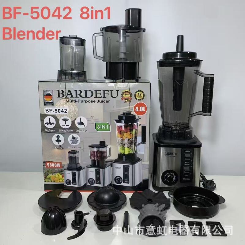 4L8In1 Blender, Household Blender for Grinding Meat, Cooking, Mixing, Crushing Ice, Juicer, Cross-Border Wholesale