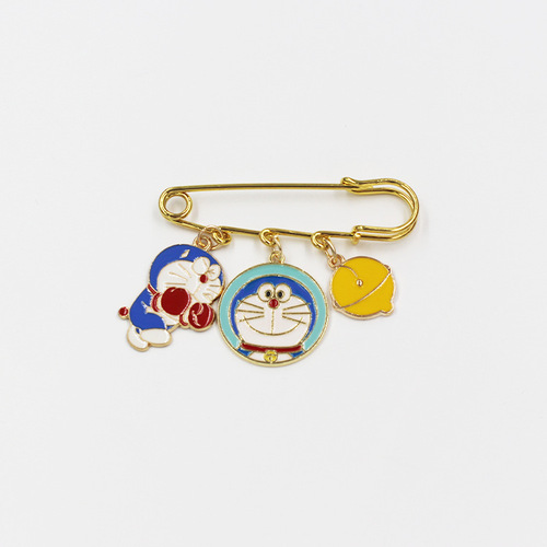 Cute Cartoon Doraemon Doraemon Brooch Pin Fixed Pin Badge Badge Bag Accessories Waist Buckle