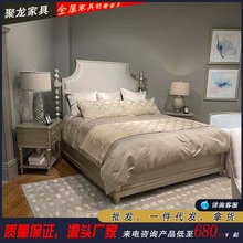 美式轻奢实木床法式双人床复古1.8主卧床27度art莫里印象柱式床