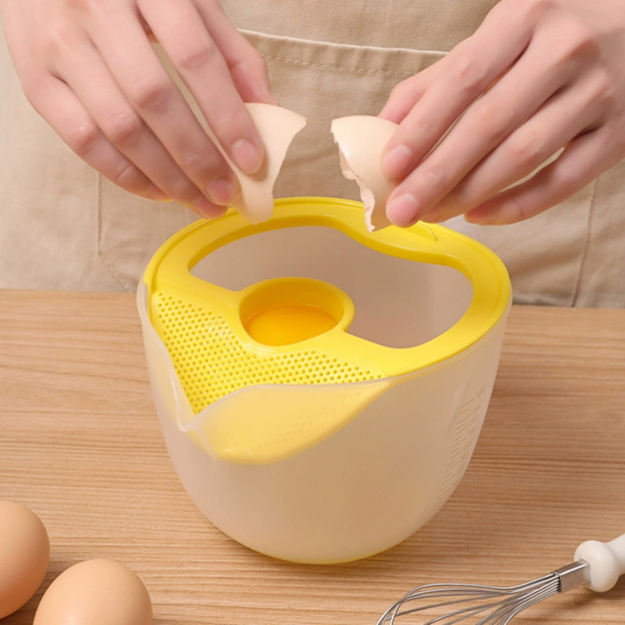 Яичный белок сепаратор 1L большой емкости для кухонной выпечки многофункциональное яйцо с фильтром соевого молока