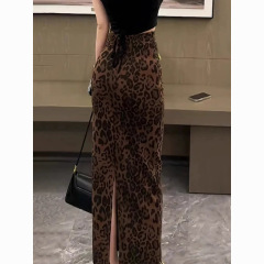 豹纹半身裙女2025春夏新款高腰显瘦时尚气质潮流独特别致包臀裙子