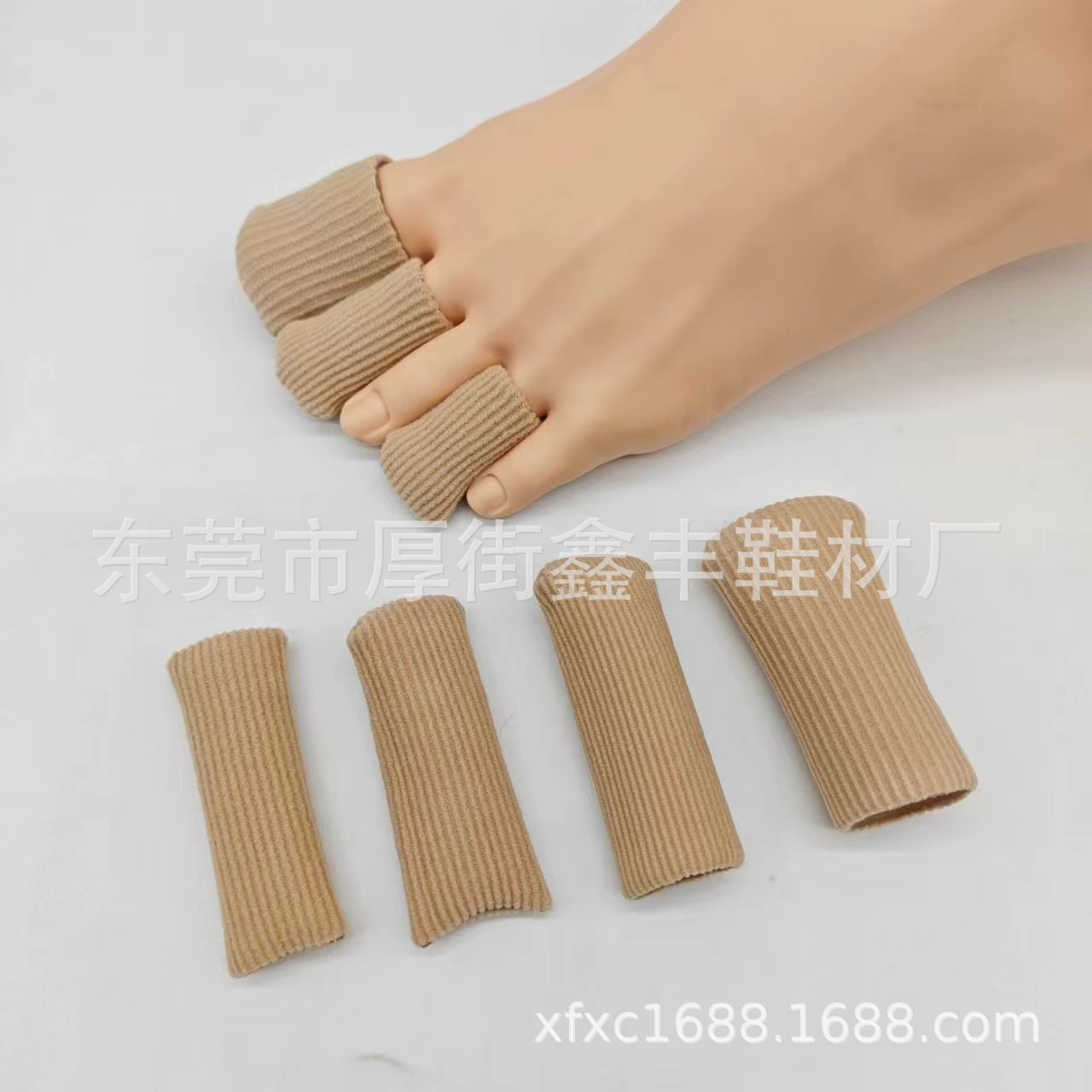 Cubierta del dedo del pie de fibra cubierta de silicona cubierta protectora cubierta cerrada corte anti-desgaste cubierta del dedo del pie SEB tubo de viscosa cubierta del dedo del pie
