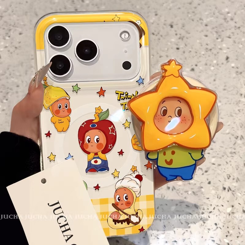Apple Face-Hugging Star-Shaped Magnetic Stand Suitable for Apple 17 Pro Max Phone Case 1415 Anti-Drop Protective Cover 13
