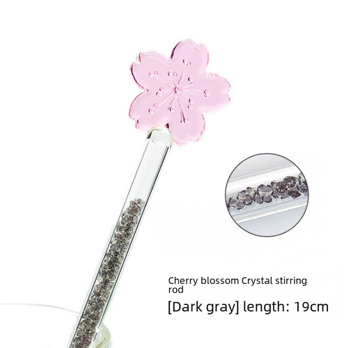 Floral Glass Stirring Rod, Heat Resistant Glass Rod, Coffee and Milk Powder Bar, Cocktail Stirrer, Gift for Girlfriend on Valentine's Day, Direct Manufacturer Sale