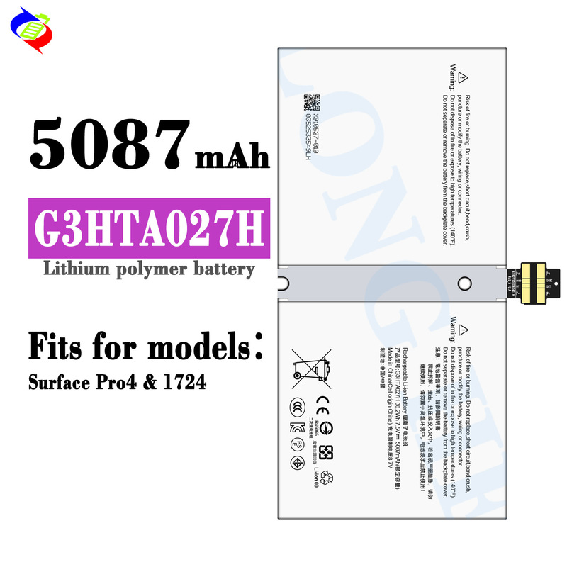 For Microsoft Surface Pro 4/1724 Laptop Battery G3HTA027H New Large Capacity Board