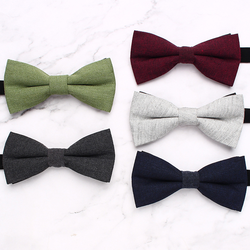 solid color men's fashionable casual bow tie with bow