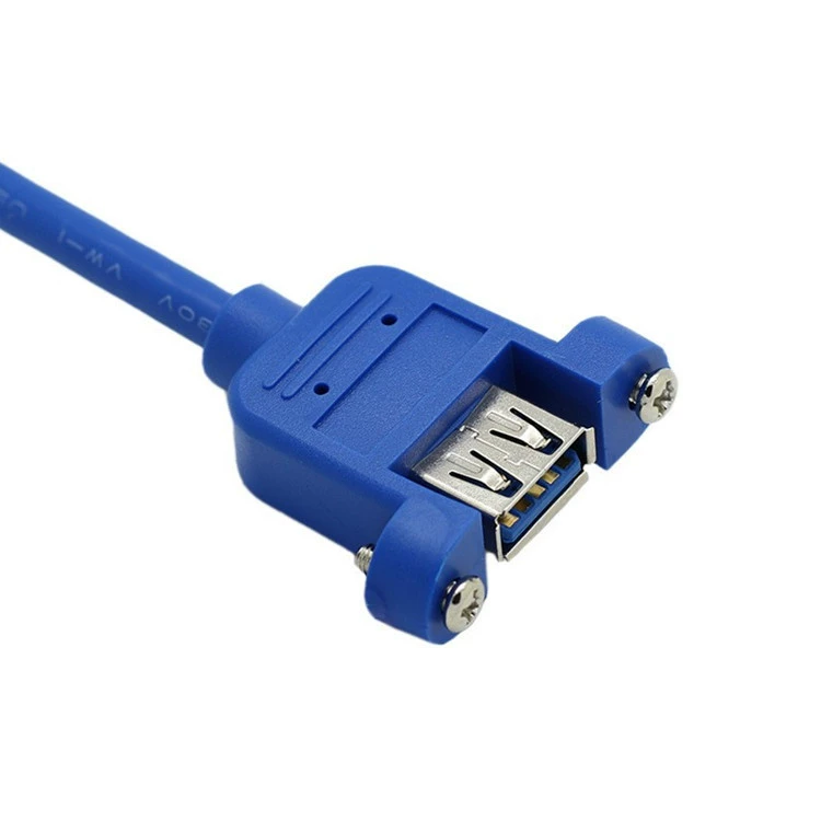 USB 3.0 мужской разъем к женскому удлинителю с ушками, отверстия под винты, длина 0,3–1,5 м