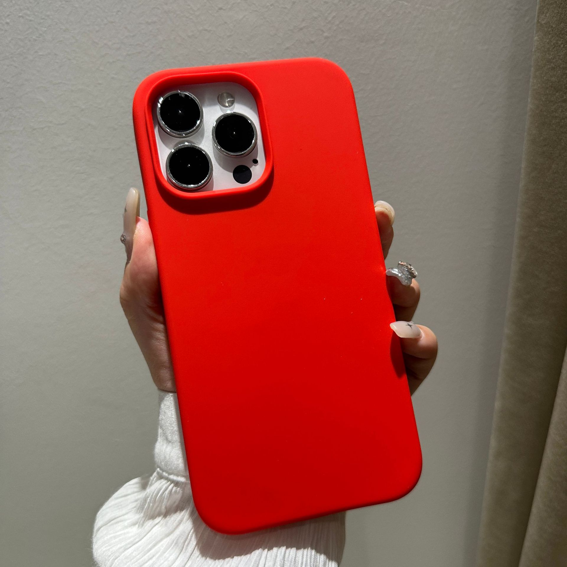 Adecuado para iphone12 funda de silicona líquida Apple 11pro piel sensación esmerilado 12max con LOGO pelusa teléfono caso