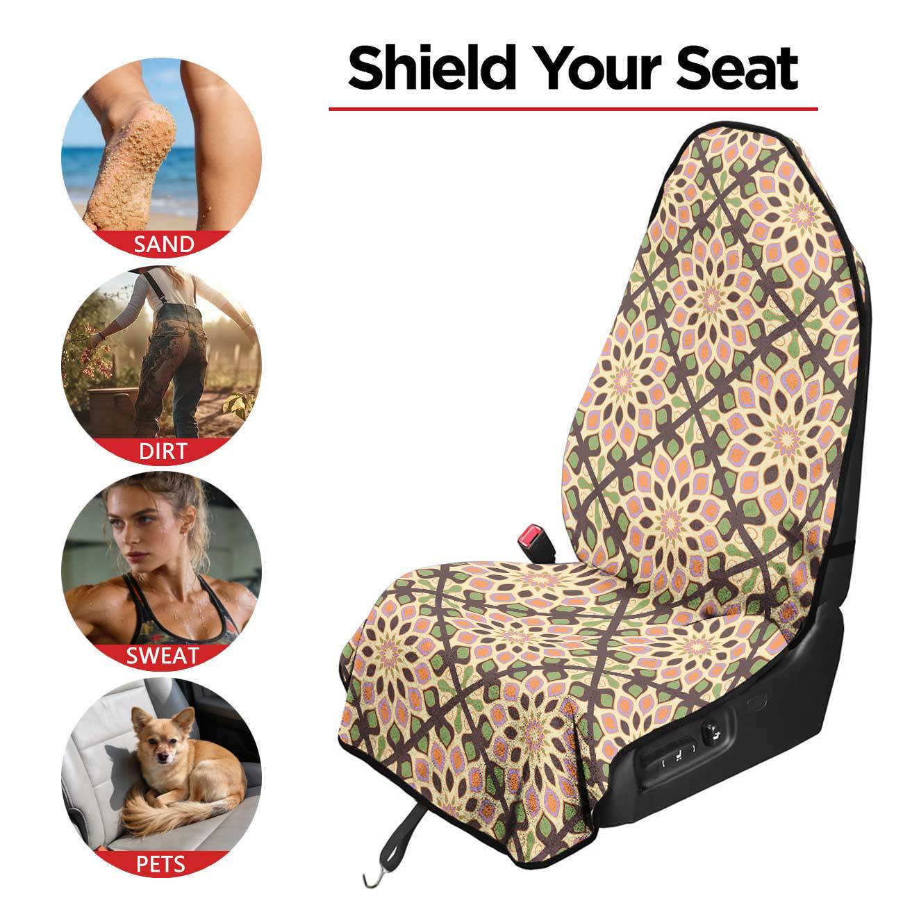 Car seat towel cover front seat protector suitable for gym and exercise, universal for all seasons, car use 76