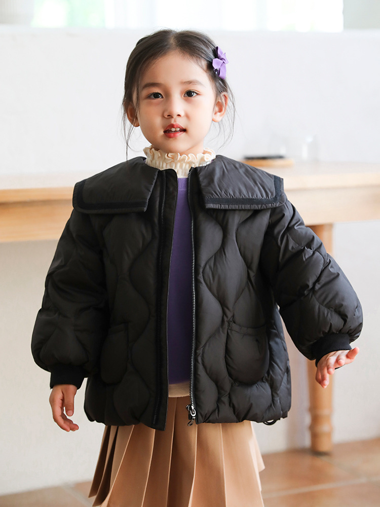 Children's velvet down jacket