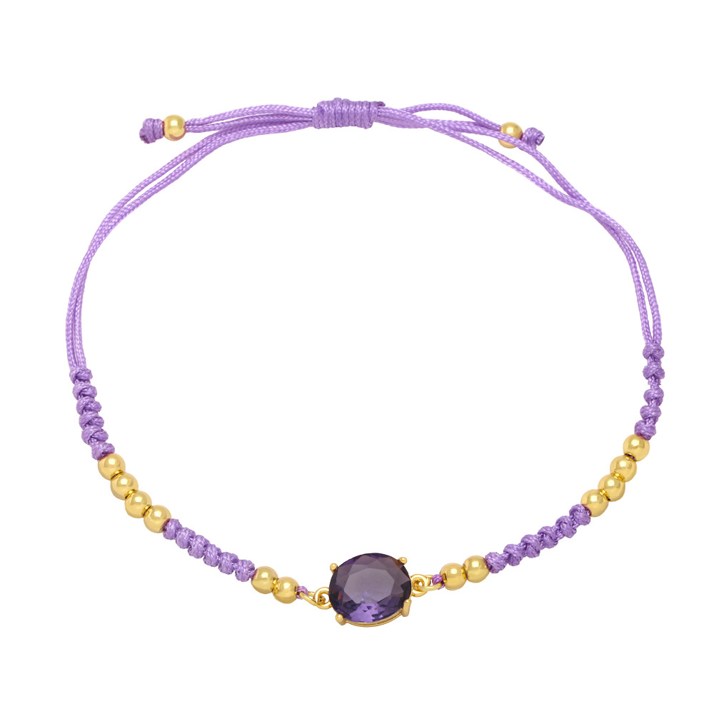 Fashion Oval Copper Bracelets Inlay Zircon Copper Bracelets