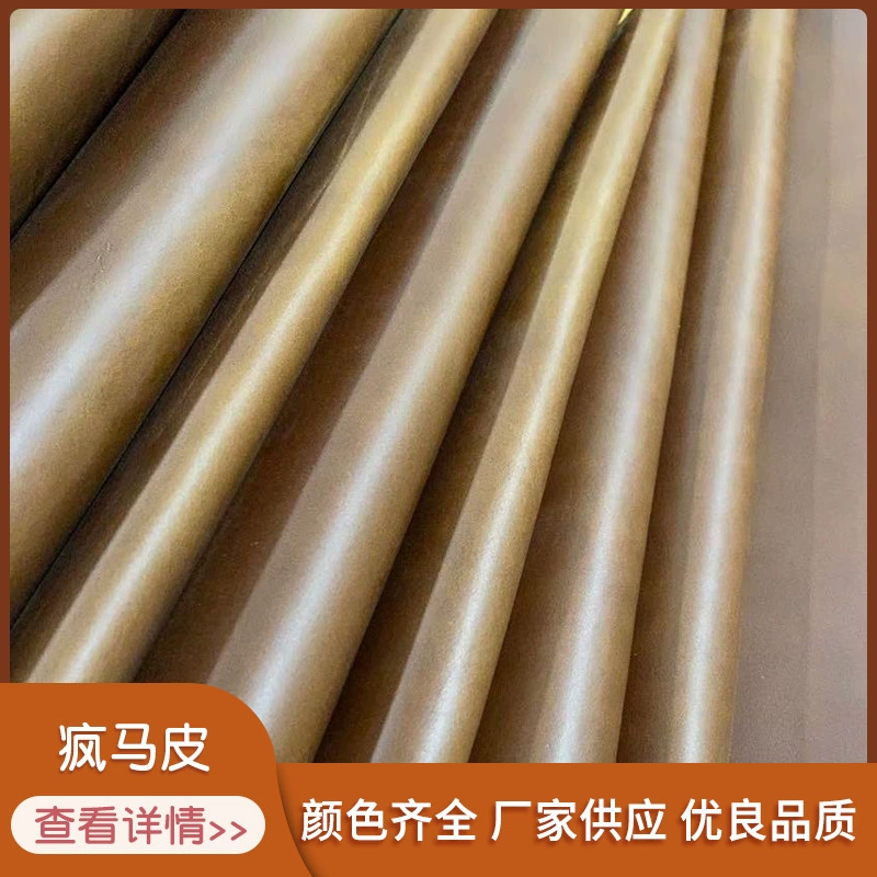 Красно-коричневая кожа Crazy Horse, Заводская поставка первого слоя воловьей кожи, масляного воска, винтажная кожа, Воловья кожа, итальянский стиль