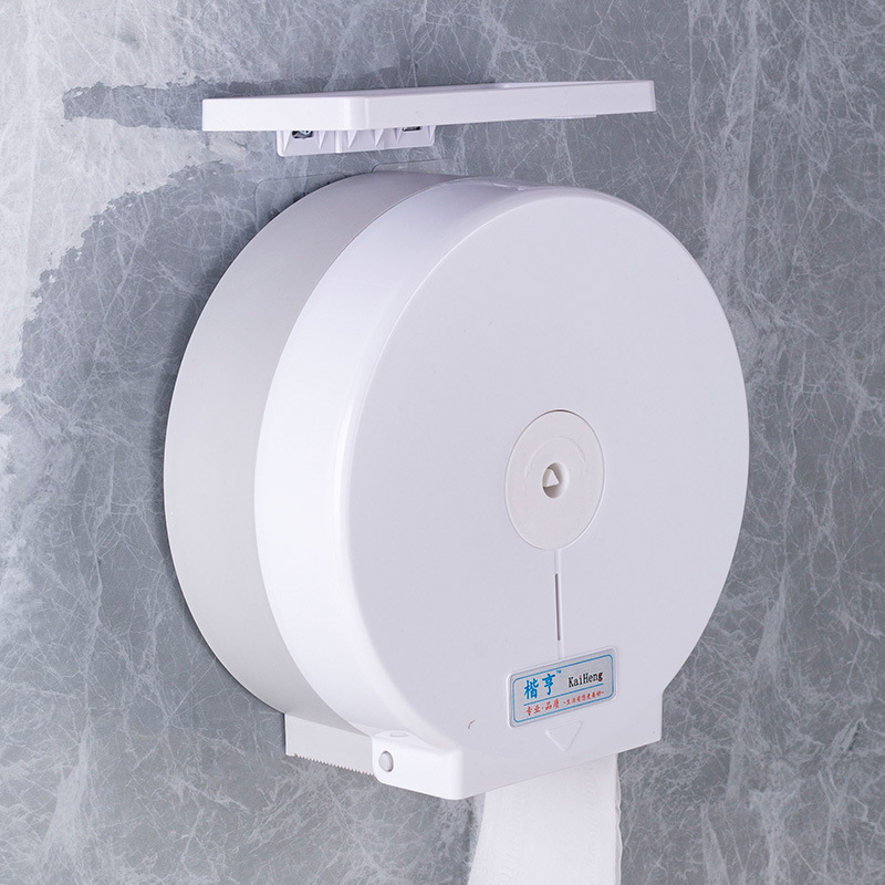 Caja de pañuelos de rollo grande Caja de papel de rollo de hotel Caja de papel de papel de baño de inodoro Caja de papel grande montada en la pared sin perforación