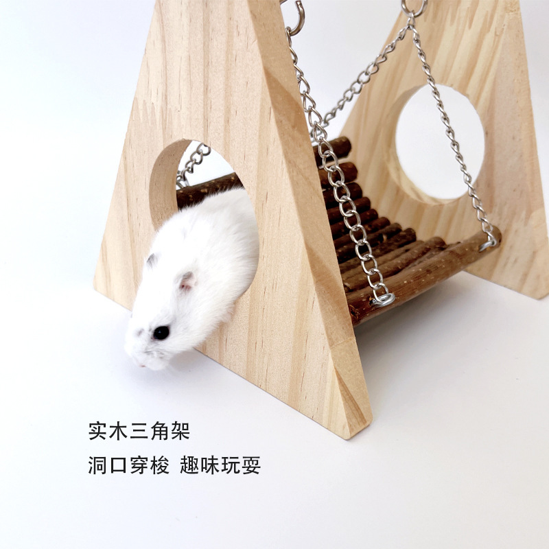 木のハムスターのおもちゃのリンゴの枝のブランコのハンモックの金糸の熊は木の穴の小さい寵愛の歯ぎしりを遊んで景色の用品を作ります。|undefined