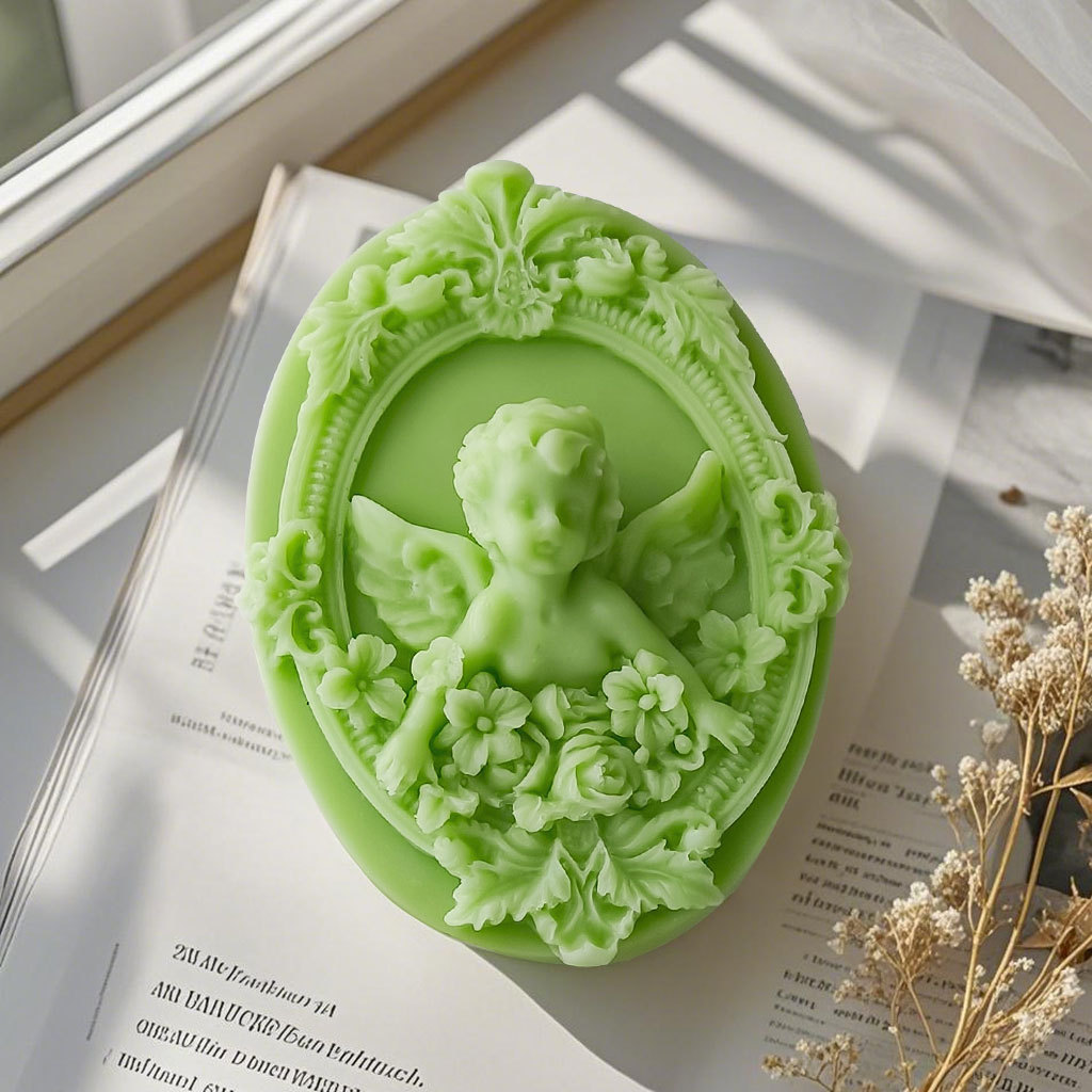 Jiahuimei Angel vela molde de silicona DIY ángel aromaterapia yeso decoración listado molde de silicona