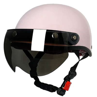 Motosiklet kaskı (dəbilqə) – helmet cross-border scoop helmet small - pinkw-tea-mirror-m