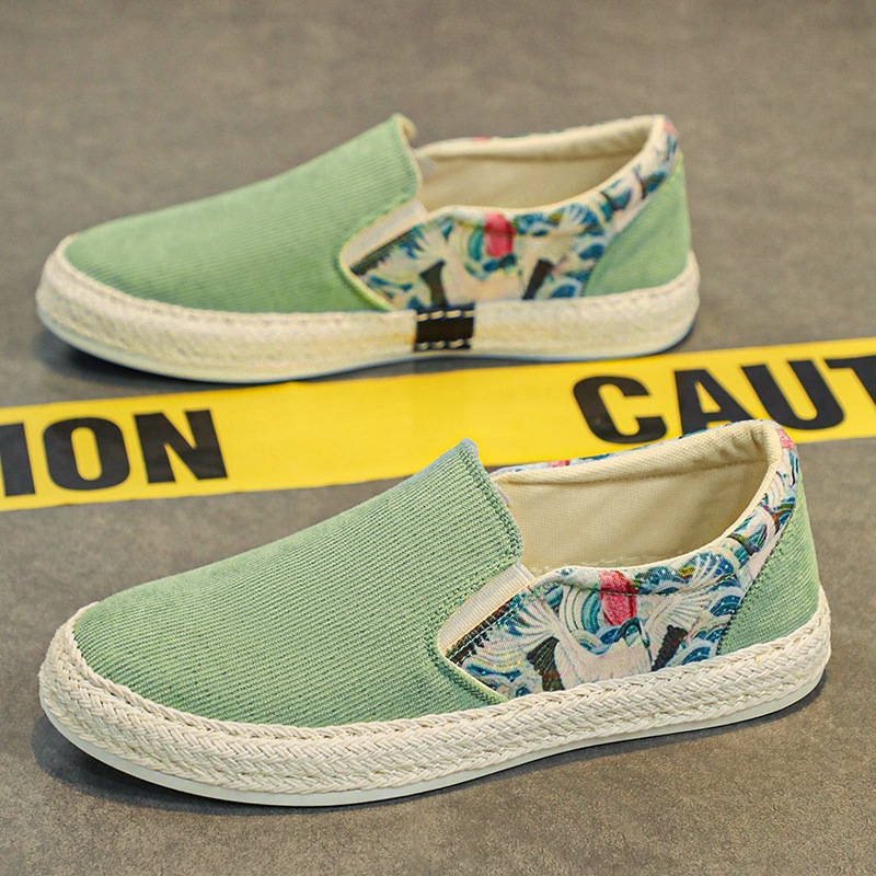 Zapatillas de deporte zapatos de tela para hombre primavera y verano 2025 nuevos zapatos para hombre tendencia casual de un pie zapatos de guisantes perezosos para hombre