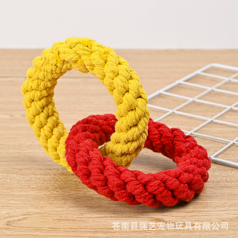 Toy, woven donut, handmade, pet, can bite, 15cm