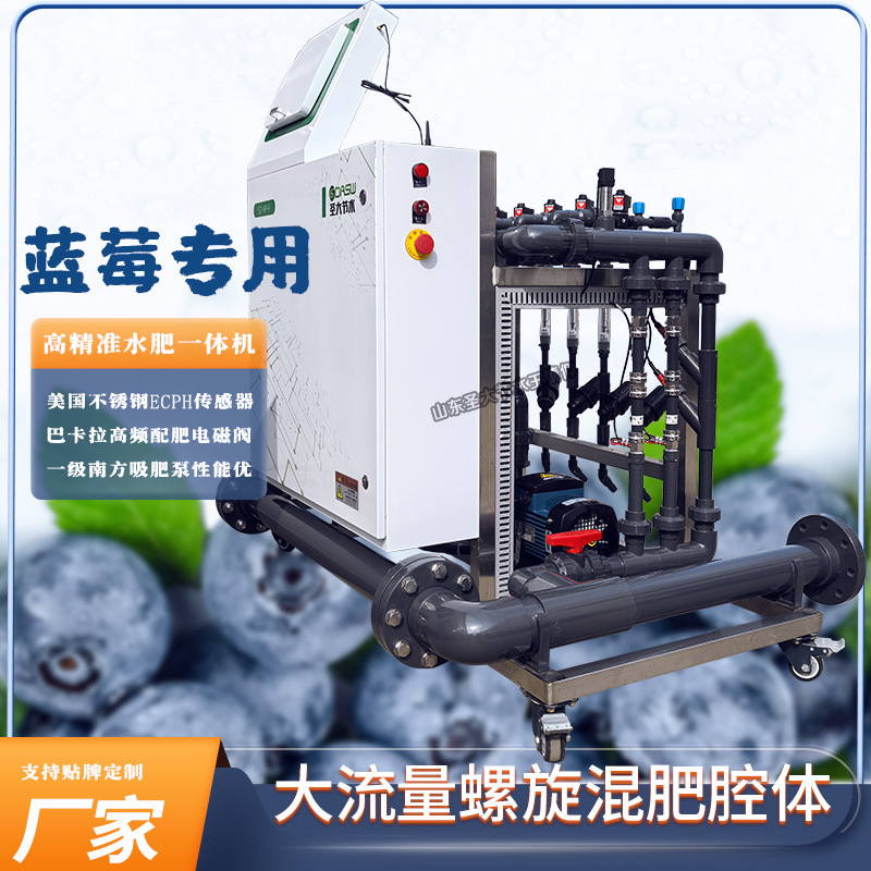 蓝莓水肥一体机厂家 生产大棚基地露天蓝莓种植全自动配肥施肥机